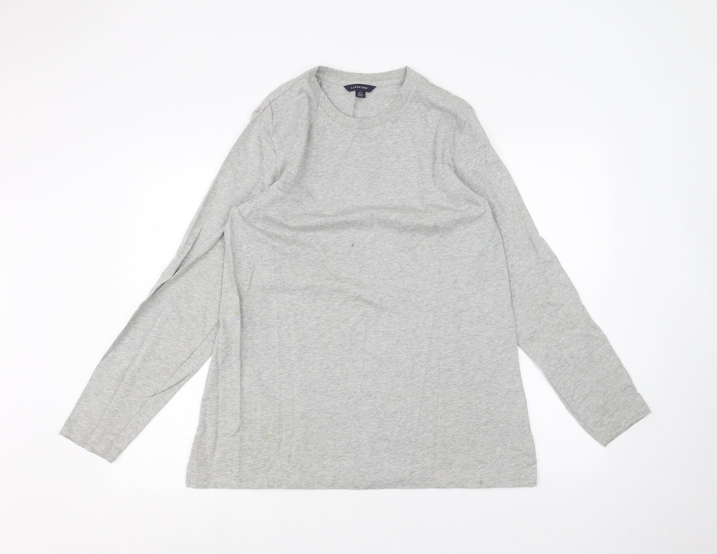 Lands' End Womens Grey   Basic T-Shirt Size M