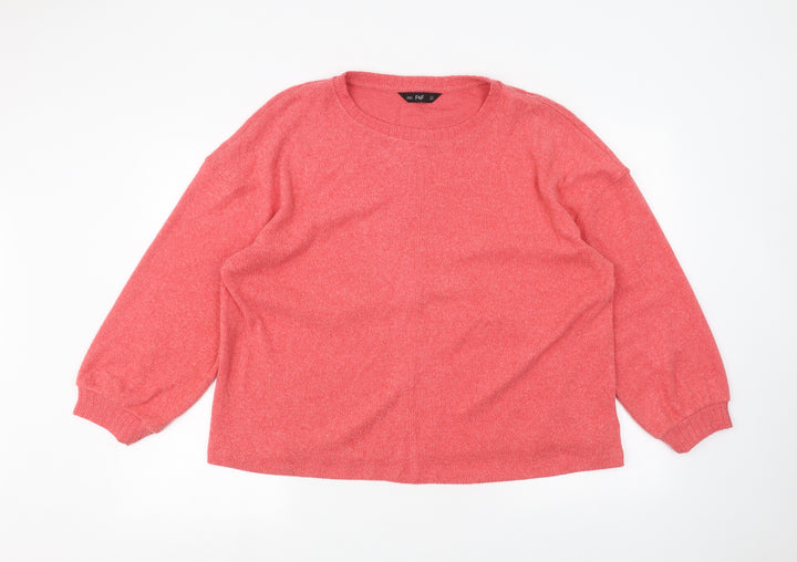 F&F Womens Pink Pullover Jumper Size 14