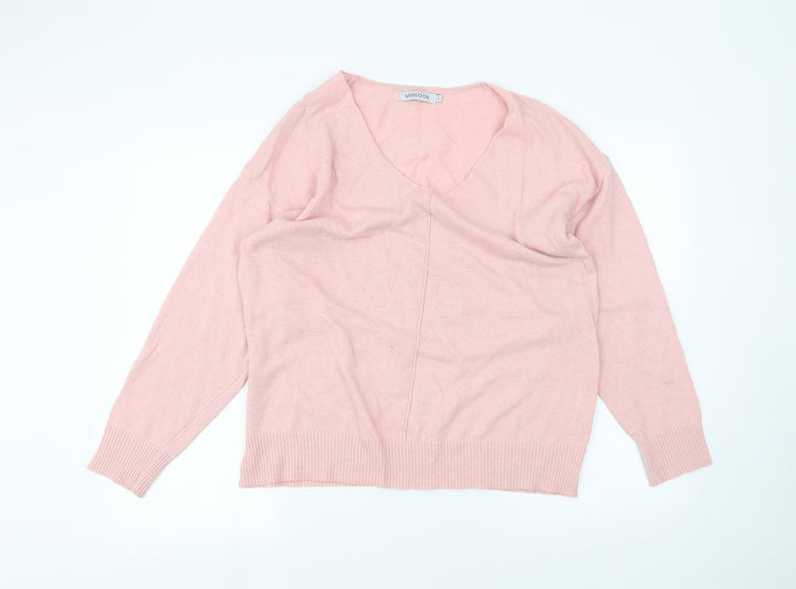 MissLook Womens Pink Pullover Jumper Size L
