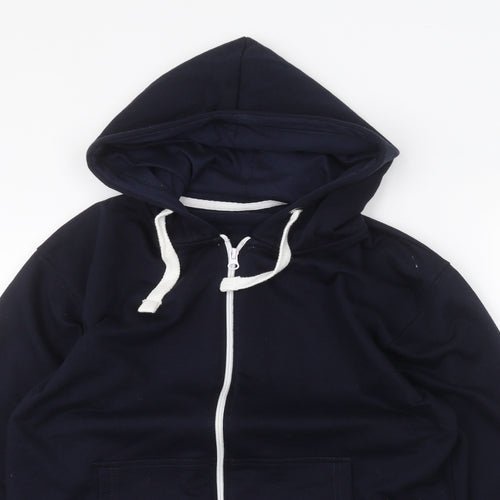 Preworn Womens Blue   Full Zip Hoodie Size L  - TIKTOK