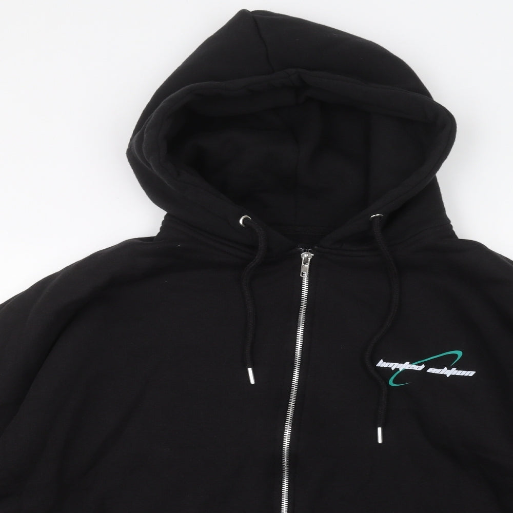 Boohoo Mens Black   Full Zip Hoodie Size M