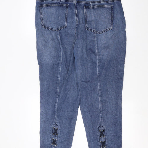 Earl Womens Blue  Denim Cropped Jeans Size 16 L26 in