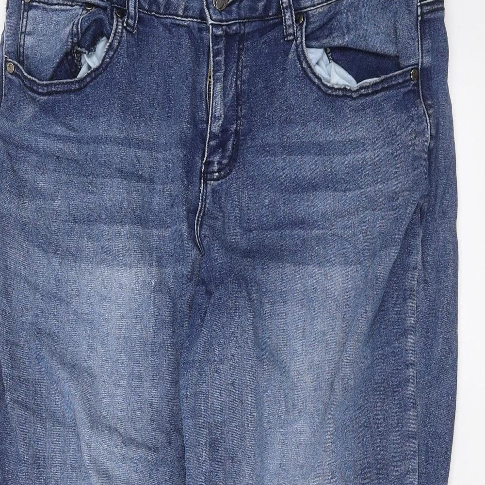 Earl Womens Blue  Denim Cropped Jeans Size 16 L26 in