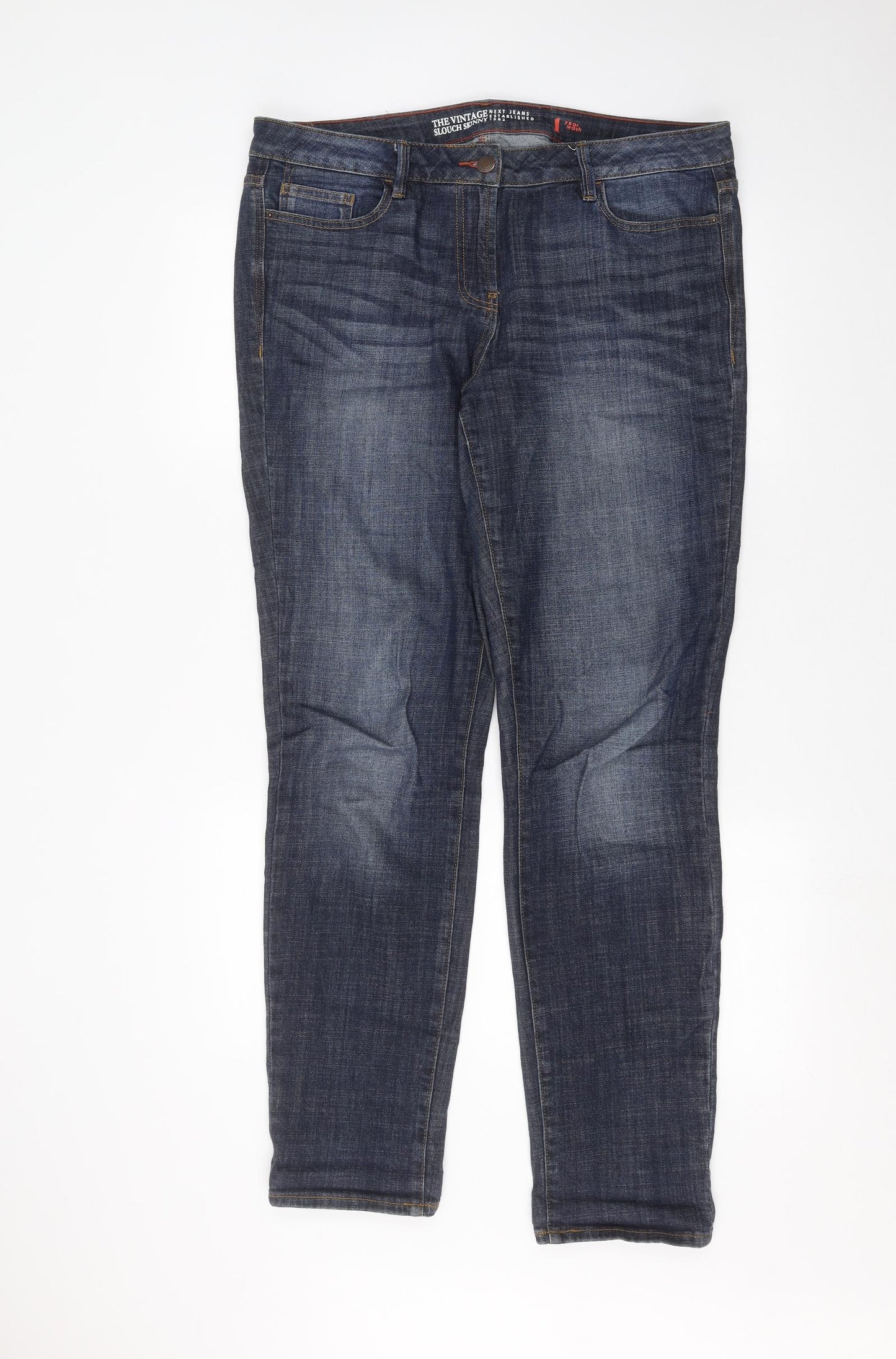 NEXT Womens Blue  Denim Straight Jeans Size 14 L30 in