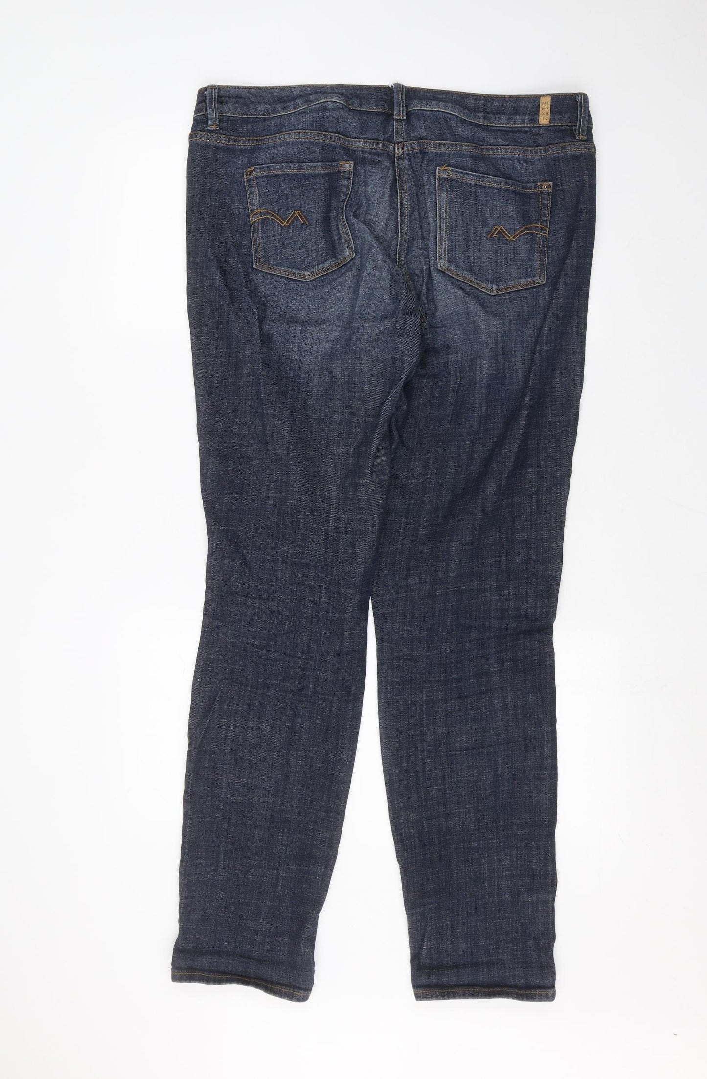 NEXT Womens Blue  Denim Straight Jeans Size 14 L30 in
