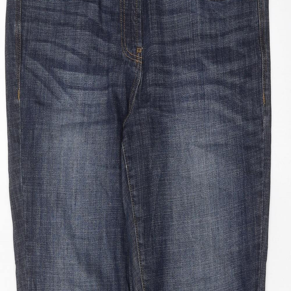 NEXT Womens Blue  Denim Straight Jeans Size 14 L30 in