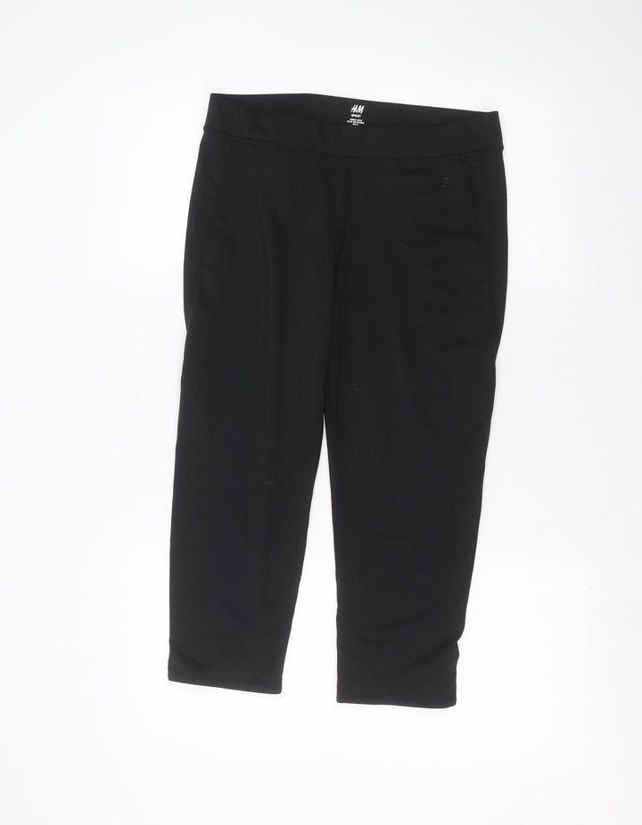 H&M Womens Black Cropped Leggings Size M L20 in