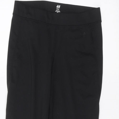 H&M Womens Black   Cropped Leggings Size M L20 in