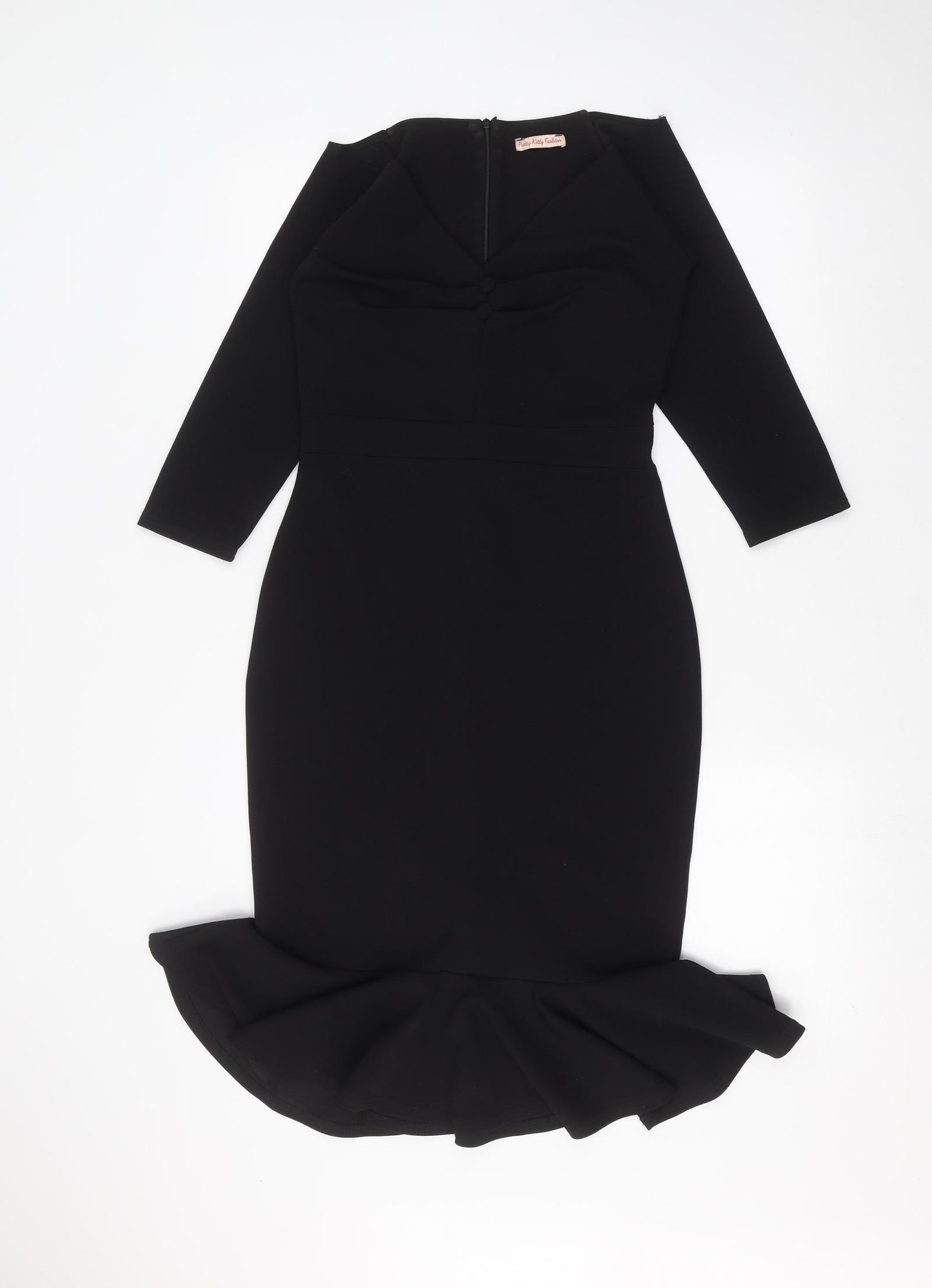Pretty Kitty Fashion Womens Black   Pencil Dress  Size 10