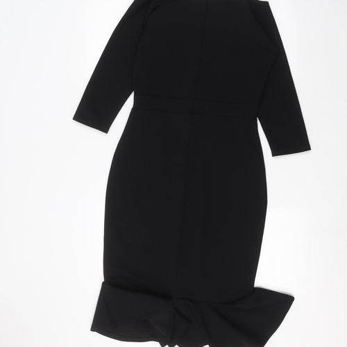 Pretty Kitty Fashion Womens Black   Pencil Dress  Size 10