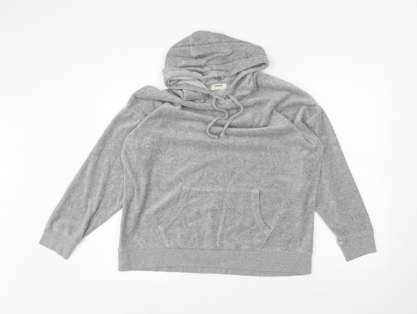 Papaya Womens Grey   Pullover Hoodie Size L