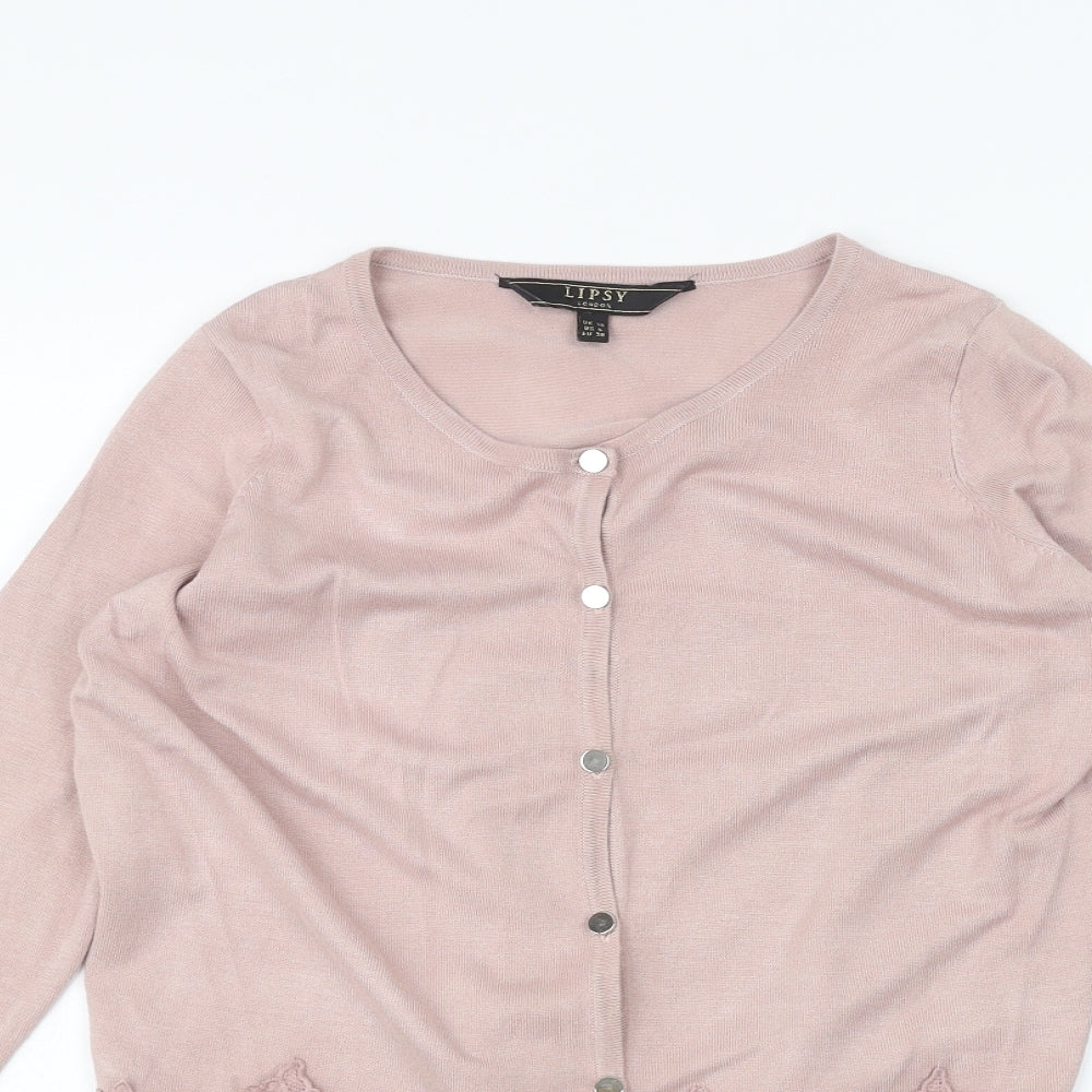 Lispy Womens Pink   Cardigan Jumper Size 10