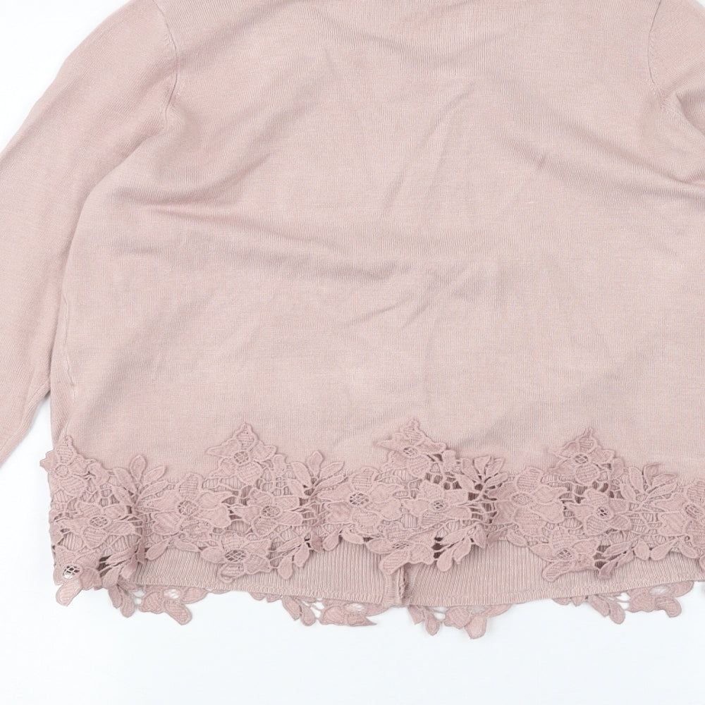 Lispy Womens Pink   Cardigan Jumper Size 10