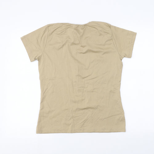 Hennes Womens Beige   Basic T-Shirt Size L