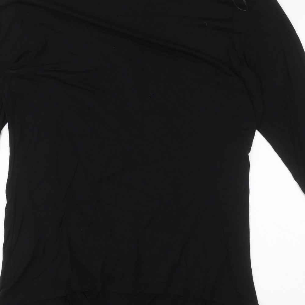 Papaya Womens Black   Basic T-Shirt Size 16