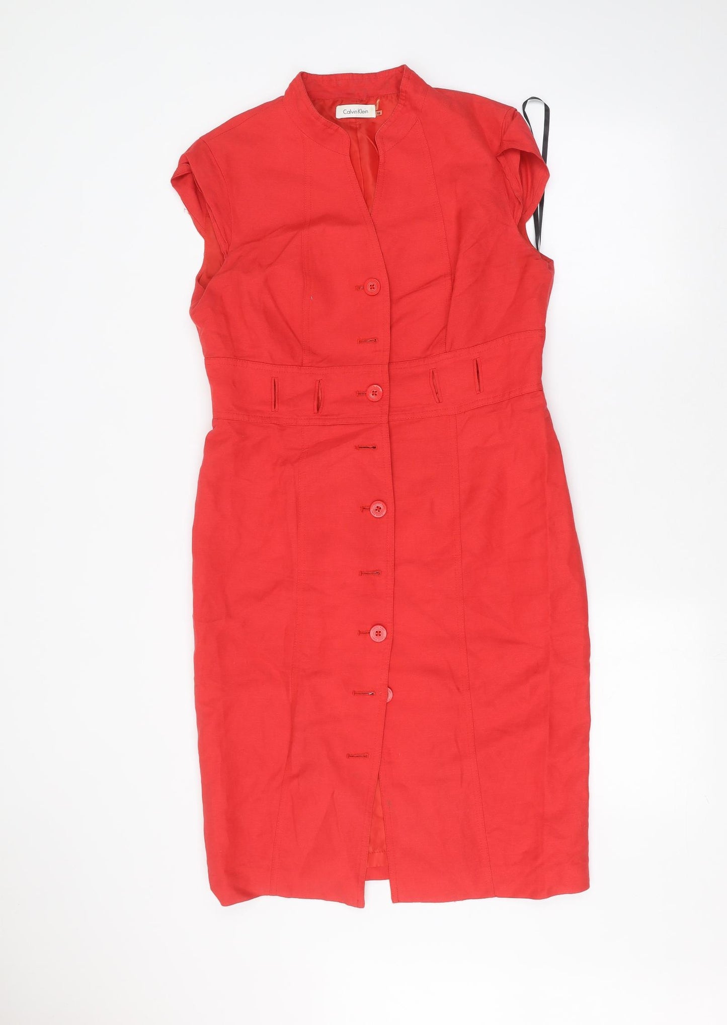 Calvin Klein Womens Red   Pencil Dress  Size 10