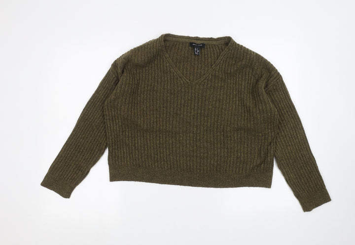 New Look Womens Green Pullover Jumper Size S