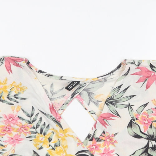 H&M Womens Multicoloured Floral  Basic T-Shirt Size S