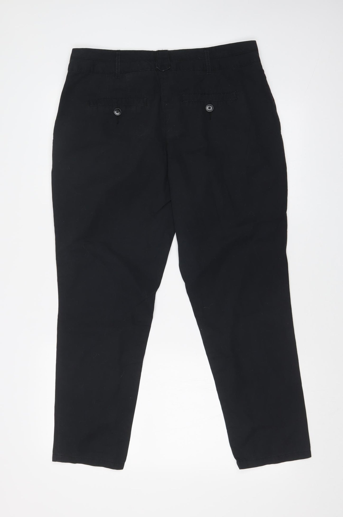 NEXT Womens Black   Chino Trousers Size 14 L26 in