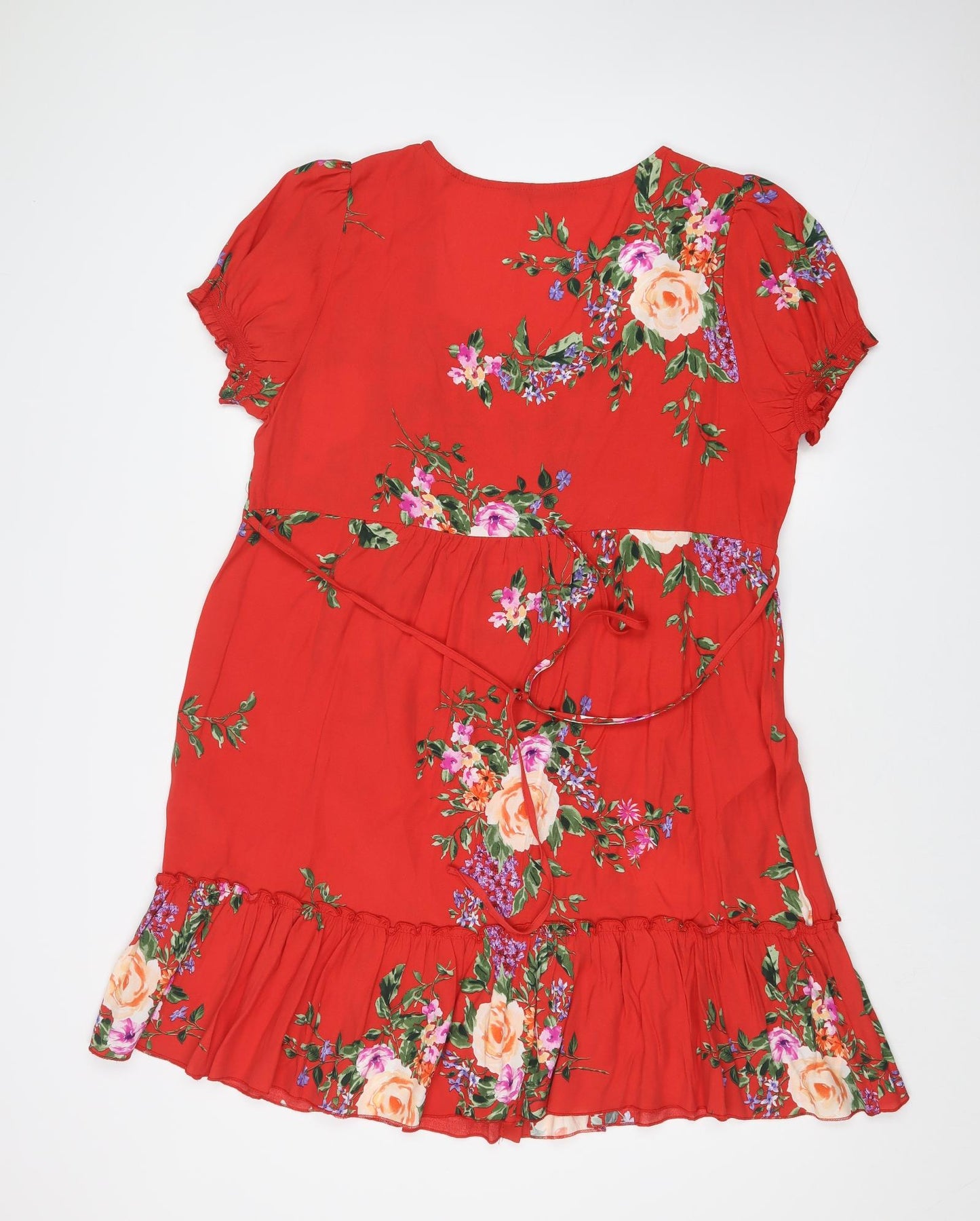 E Womens Red Floral  A-Line  Size 22