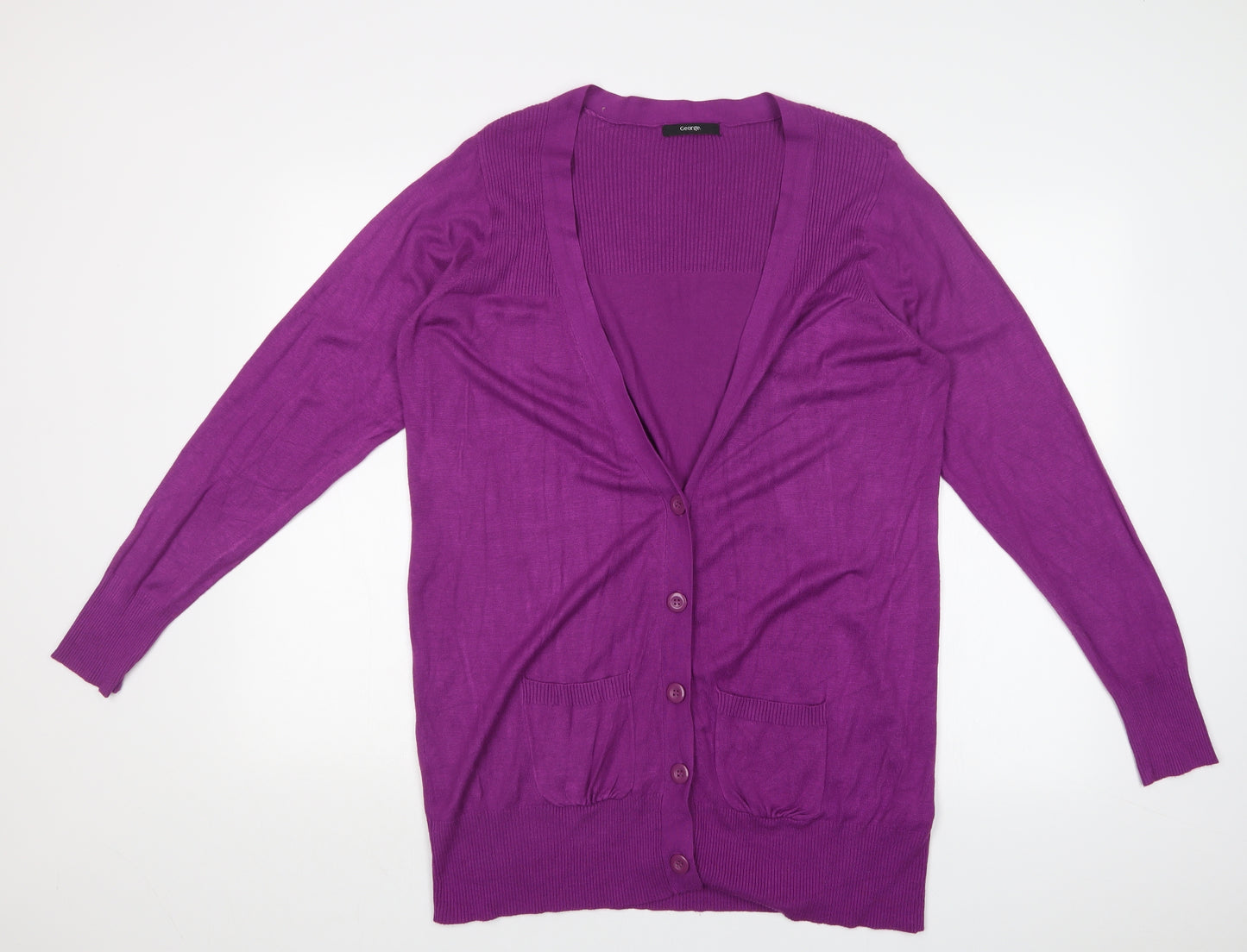 George Womens Purple   Cardigan Jumper Size 22