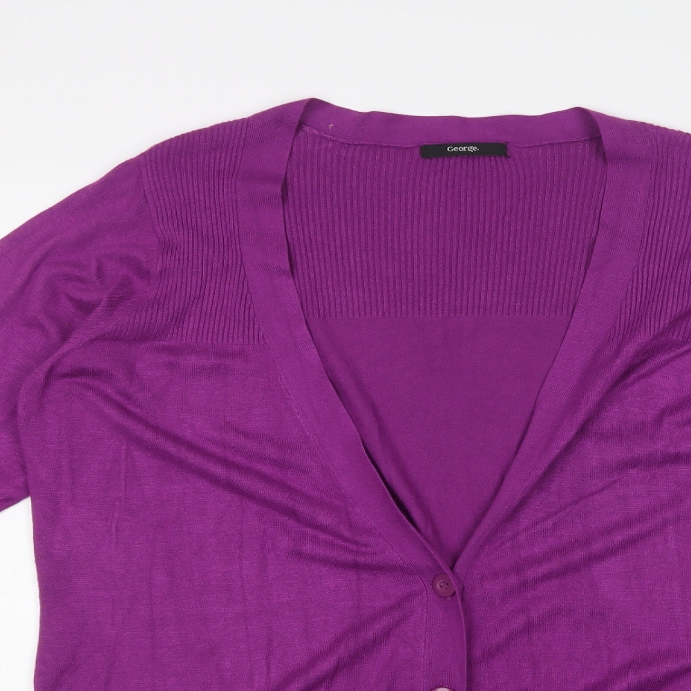George Womens Purple   Cardigan Jumper Size 22