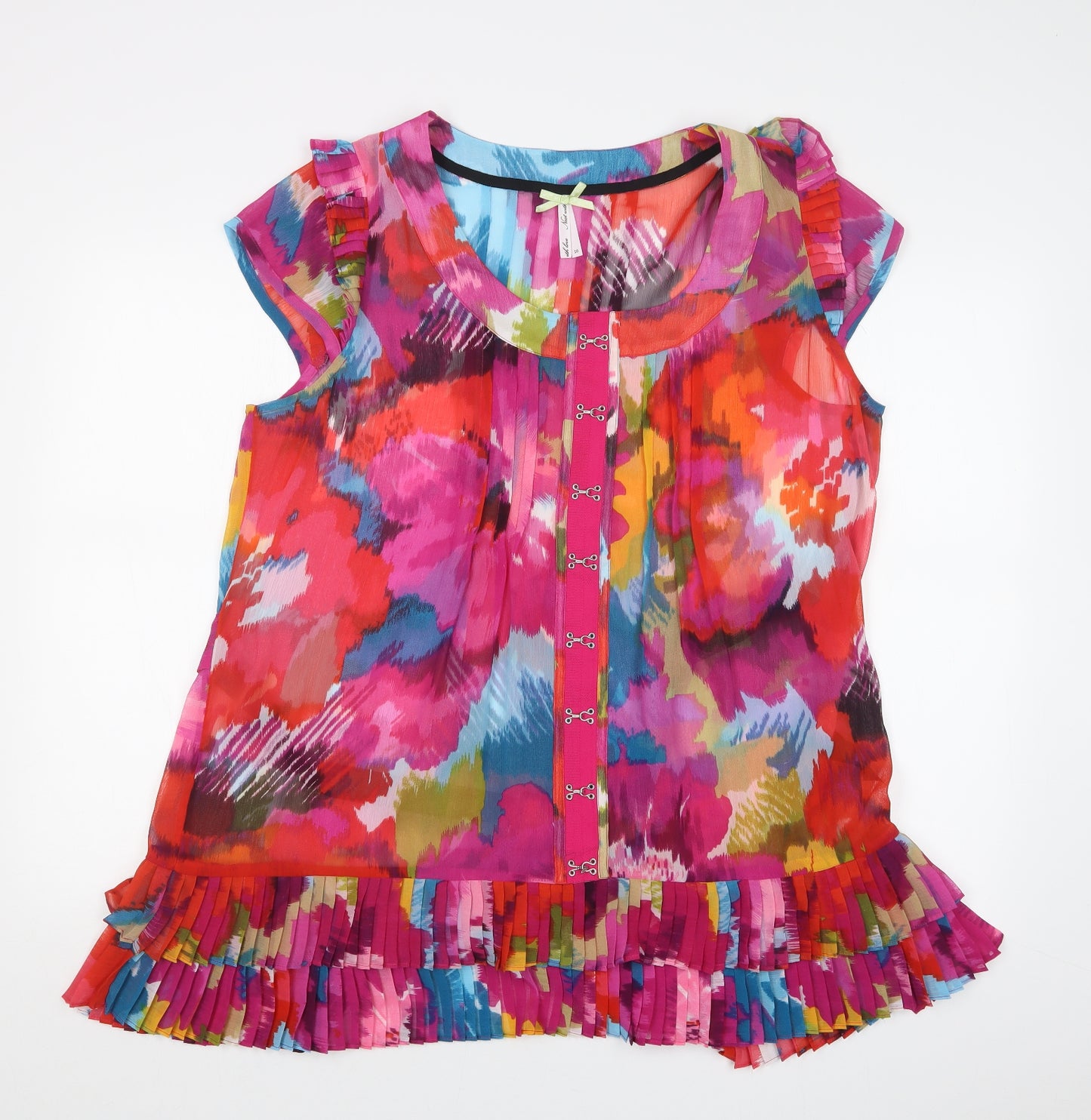 NEXT Womens Multicoloured Colourblock  Basic T-Shirt Size 20
