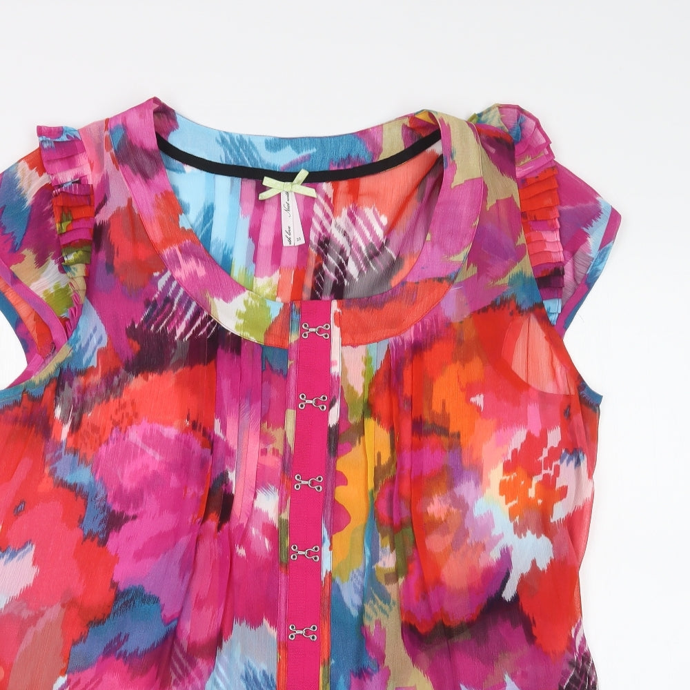NEXT Womens Multicoloured Colourblock  Basic T-Shirt Size 20