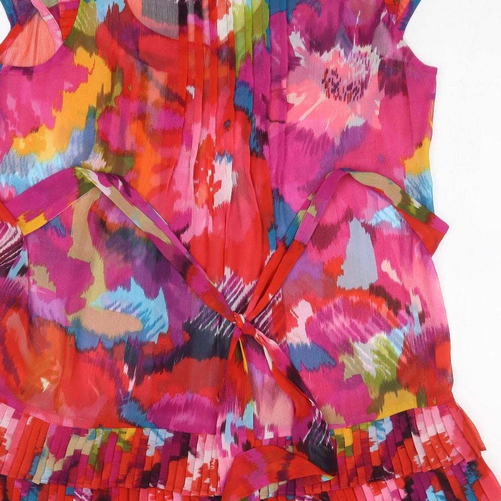 NEXT Womens Multicoloured Colourblock  Basic T-Shirt Size 20