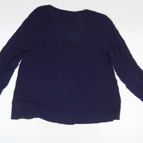 Papaya Womens Blue   Basic T-Shirt Size 10