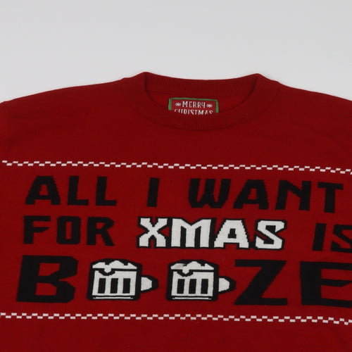 Preworn Mens Red   Pullover Sweatshirt Size XL  - CHRISTMAS