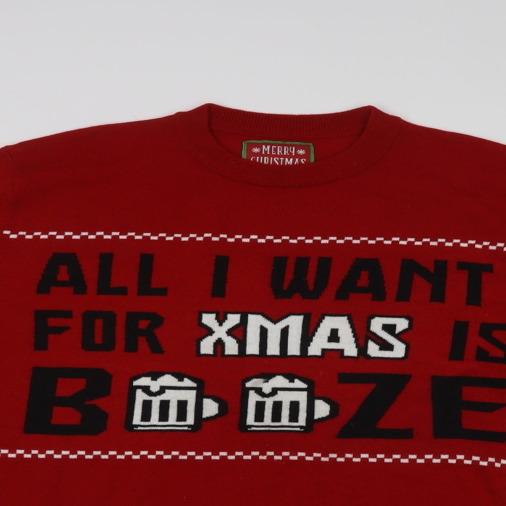 Preworn Mens Red   Pullover Sweatshirt Size XL  - CHRISTMAS