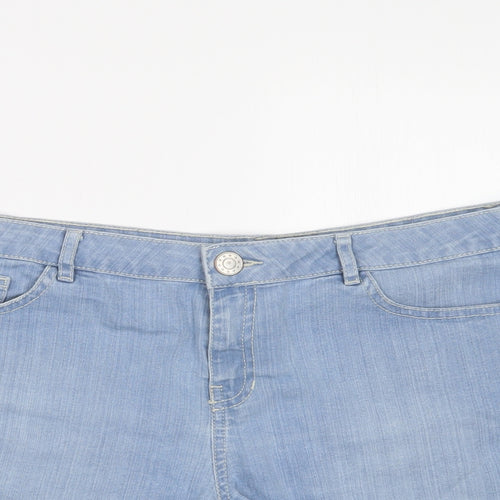 F&F Womens Blue   Hot Pants Shorts Size 12