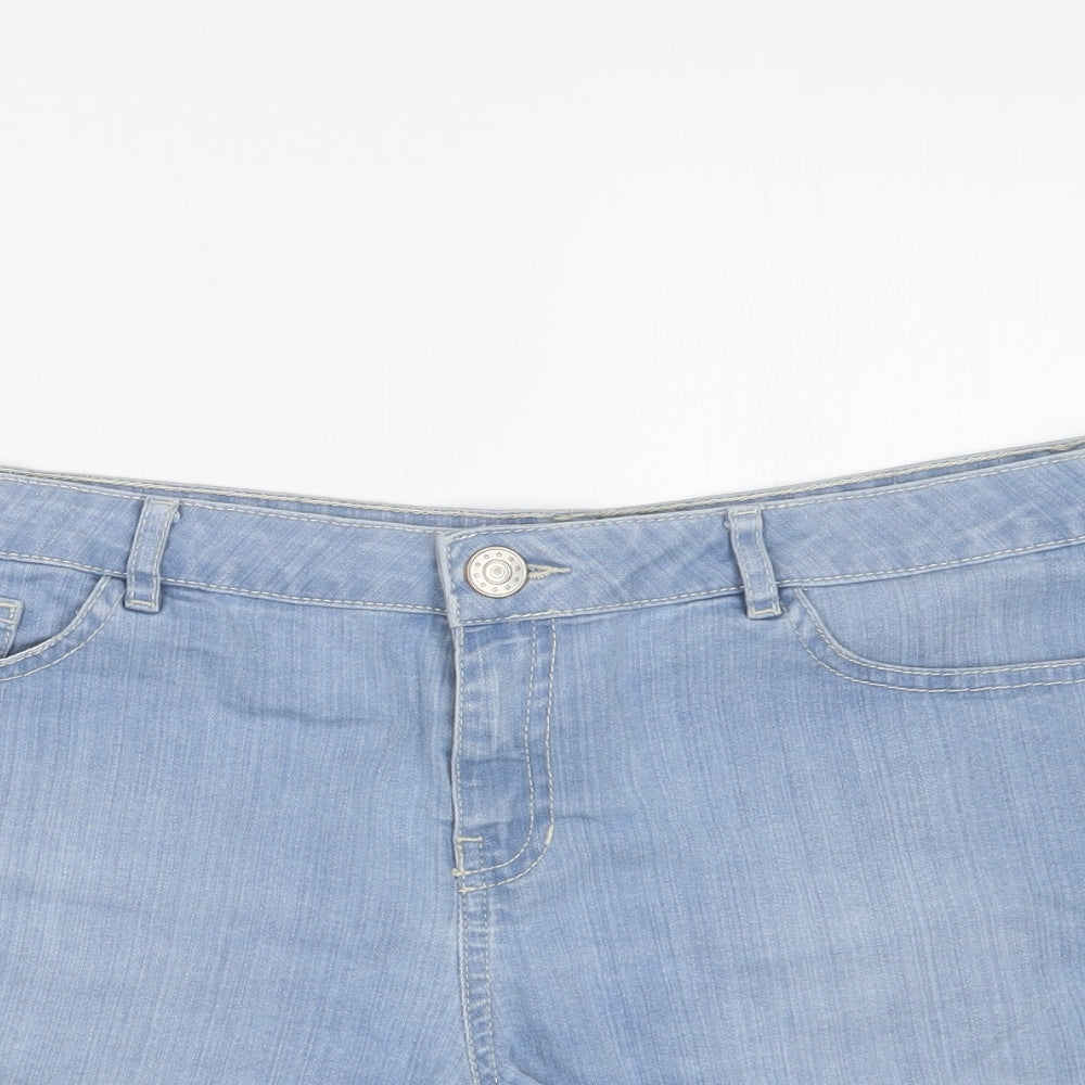 F&F Womens Blue   Hot Pants Shorts Size 12