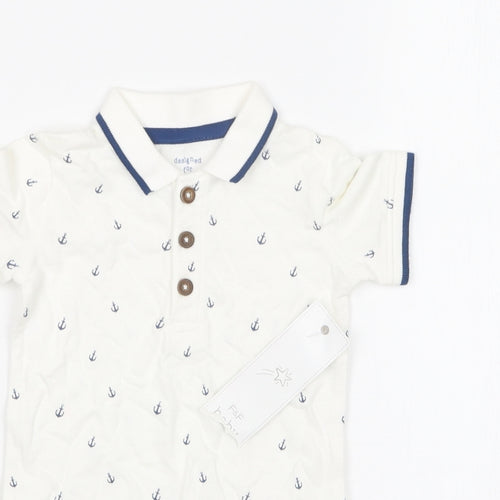 F&F Boys White   Romper One-Piece Size 3-6 Months