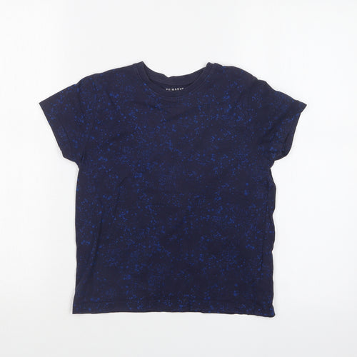 Primark Boys Blue Spotted  Basic T-Shirt Size 7-8 Years