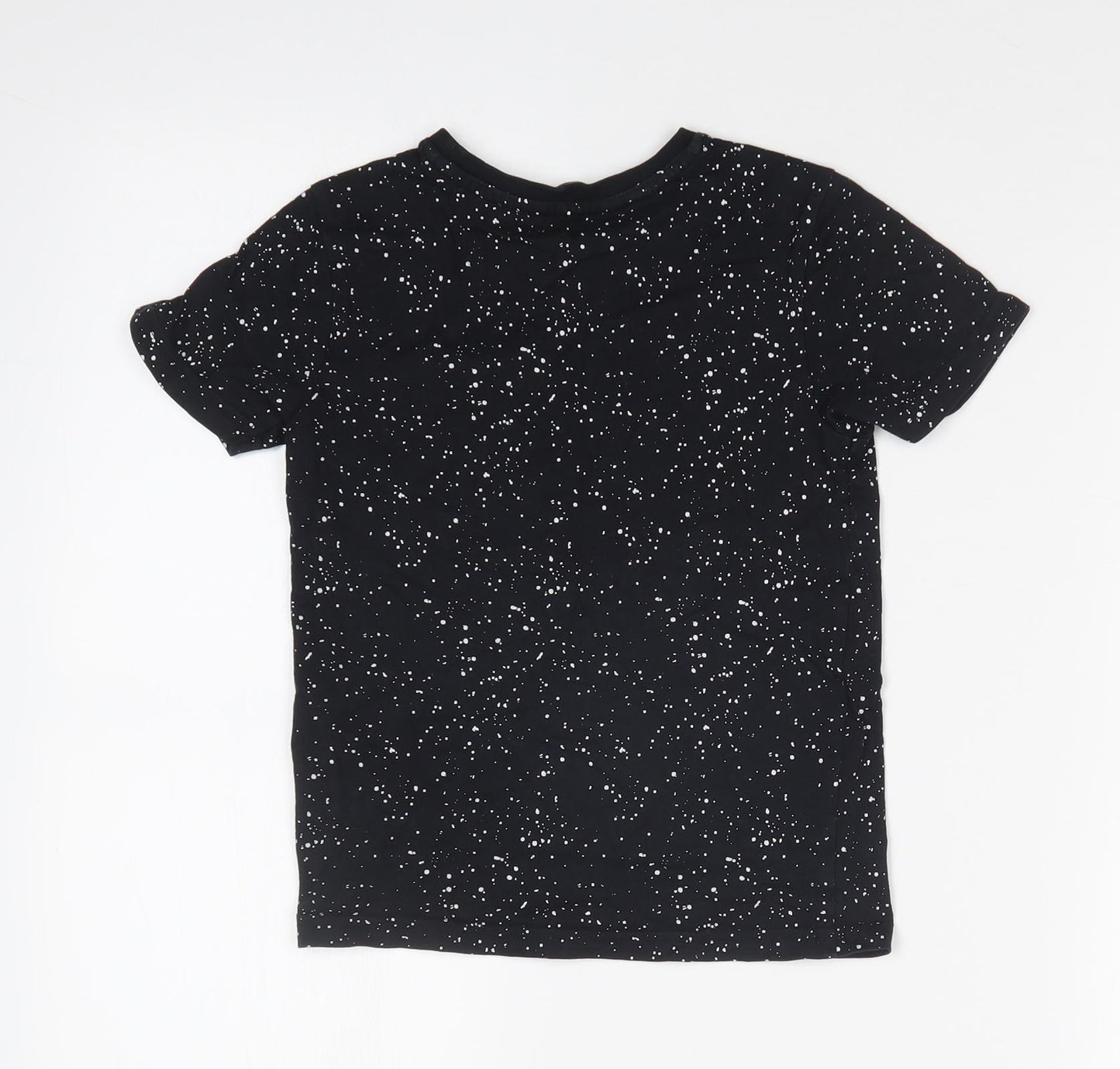 George Boys Black Spotted  Basic T-Shirt Size 5-6 Years