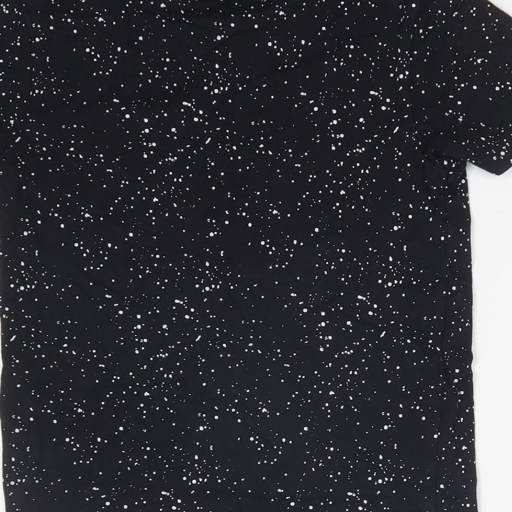 George Boys Black Spotted  Basic T-Shirt Size 5-6 Years