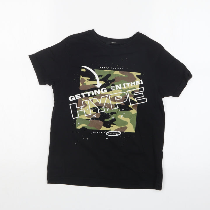 George Boys Black Basic T-Shirt Size 7-8 Years