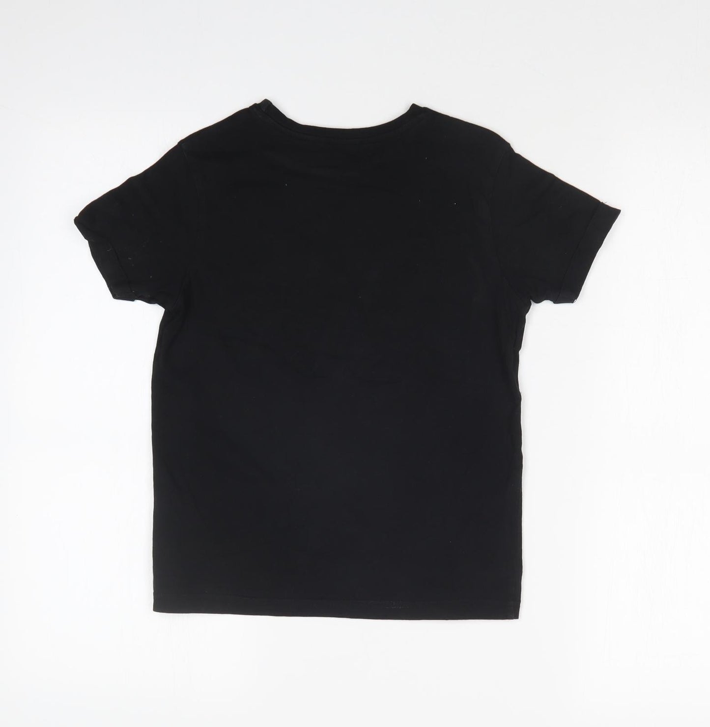 George Boys Black   Basic T-Shirt Size 7-8 Years
