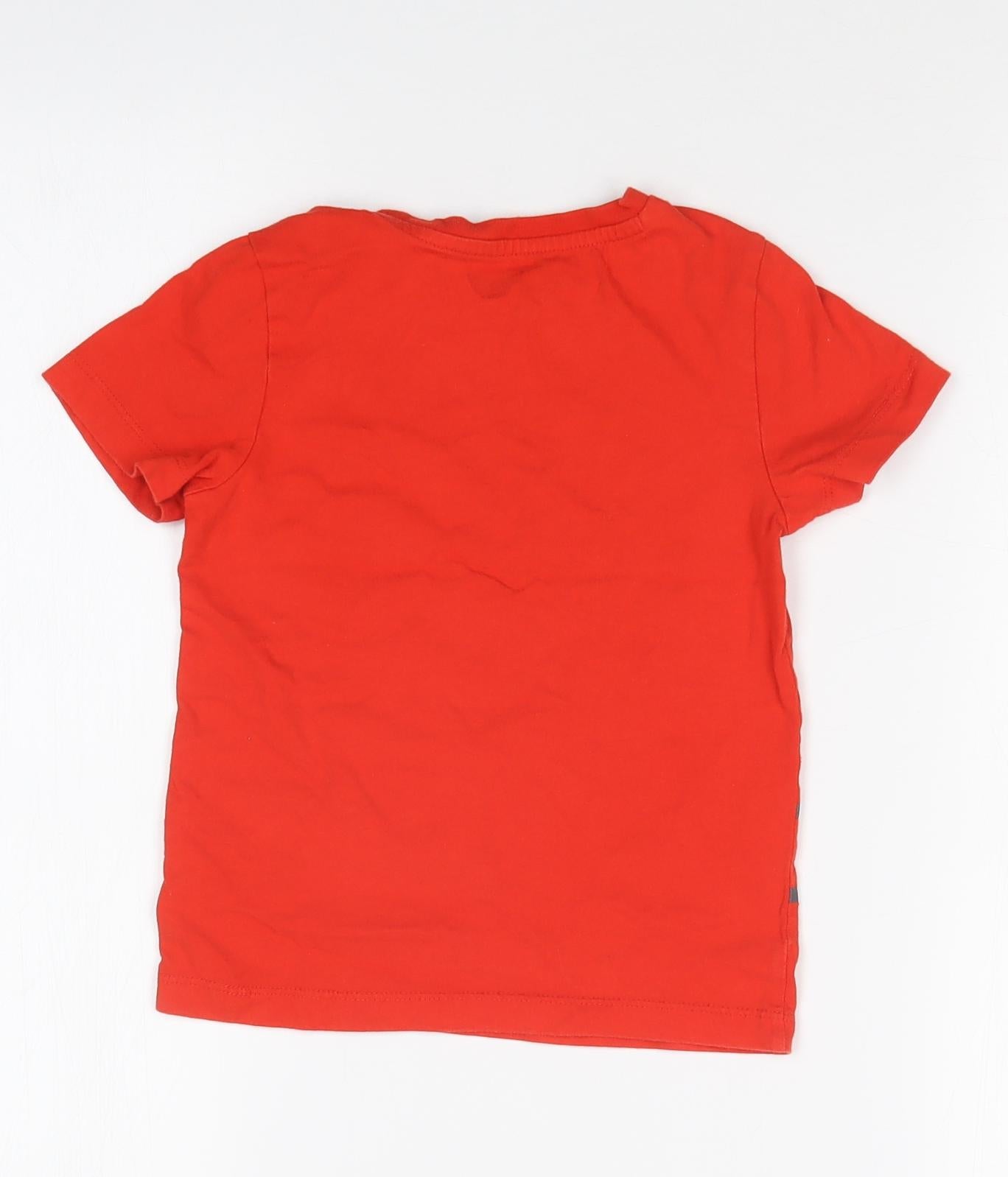 Nutmeg Boys Red   Basic T-Shirt Size 3-4 Years