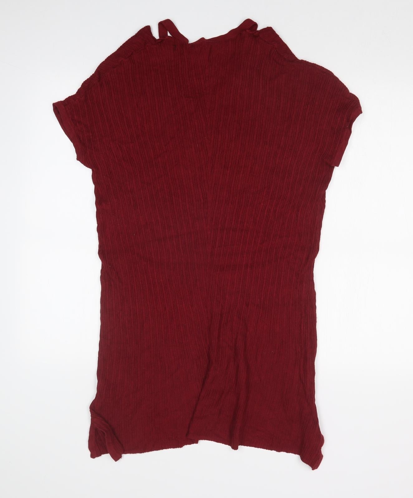 Select Womens Red Striped  Basic T-Shirt Size 14