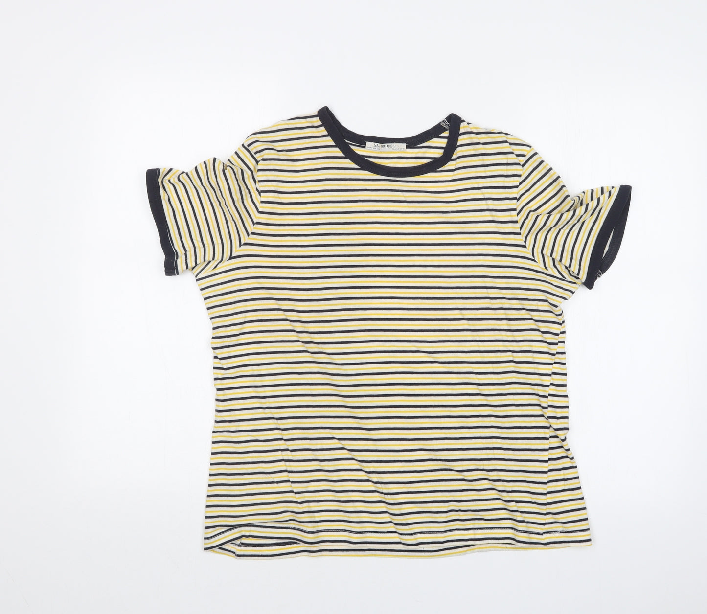 Zara Womens Multicoloured Striped  Basic T-Shirt Size M
