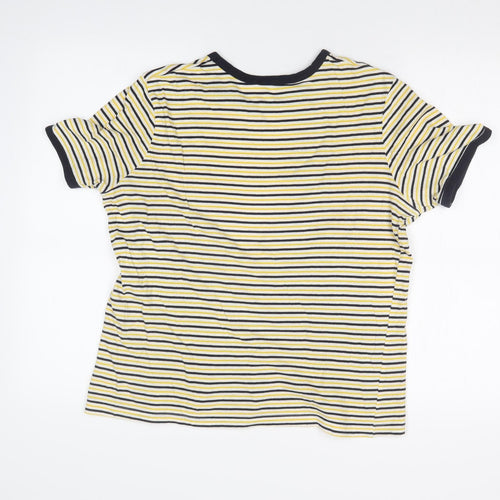 Zara Womens Multicoloured Striped  Basic T-Shirt Size M
