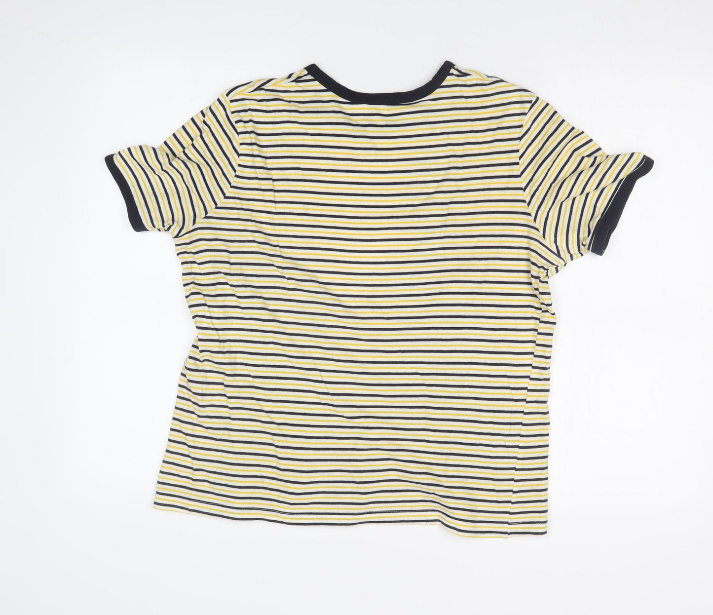 Zara Womens Multicoloured Striped  Basic T-Shirt Size M