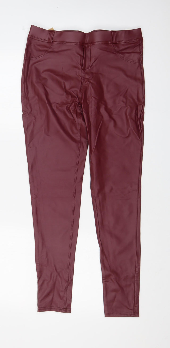 Preworn Womens Red   Skinny Jeans Size L L27 in