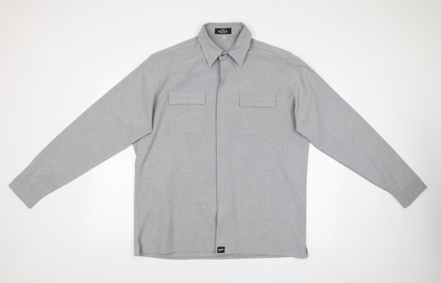 JOHN MILNER Mens Grey    Button-Up