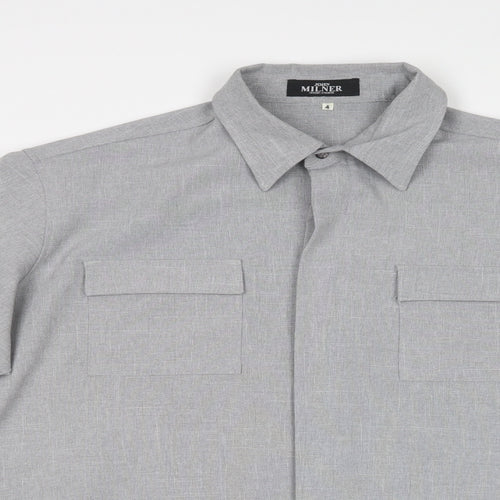 JOHN MILNER Mens Grey    Button-Up