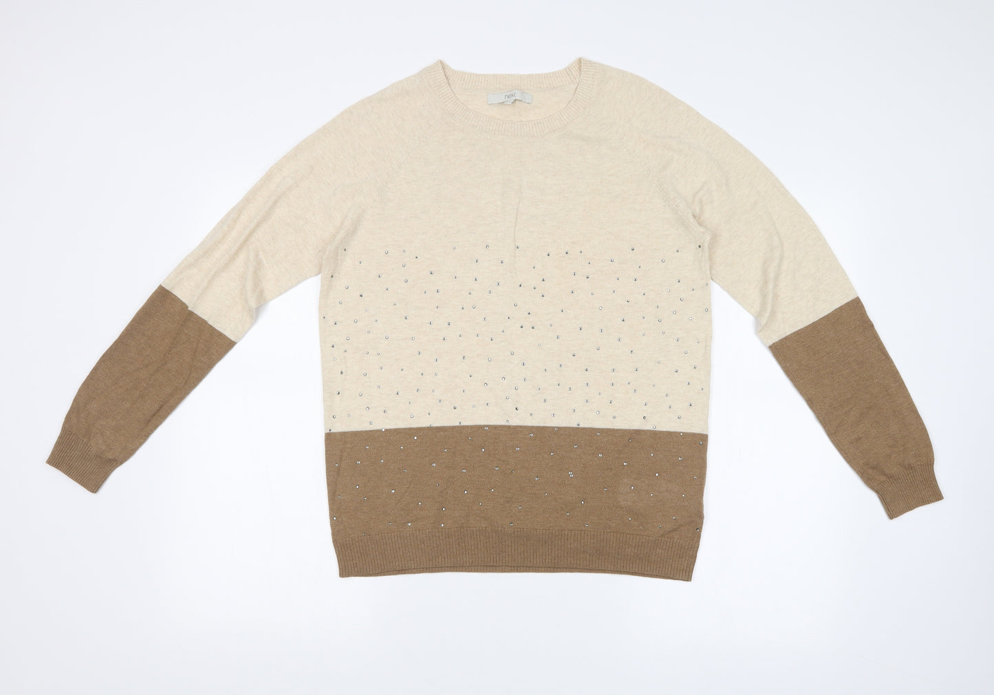 NEXT Womens Multicoloured Colourblock  Pullover Sweatshirt Size 14