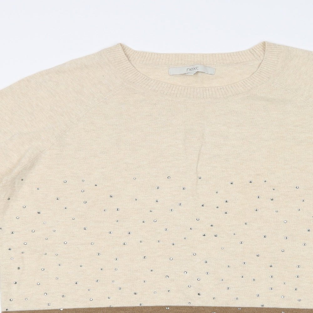NEXT Womens Multicoloured Colourblock  Pullover Sweatshirt Size 14